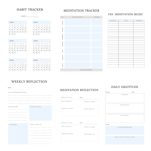 Yoga Journal Canva Template Graphic - Image 3